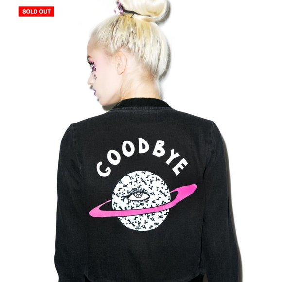 Valfre Jackets & Blazers - VALFRÉ GOODBYE BLACK DENIM BOMBER JACKET